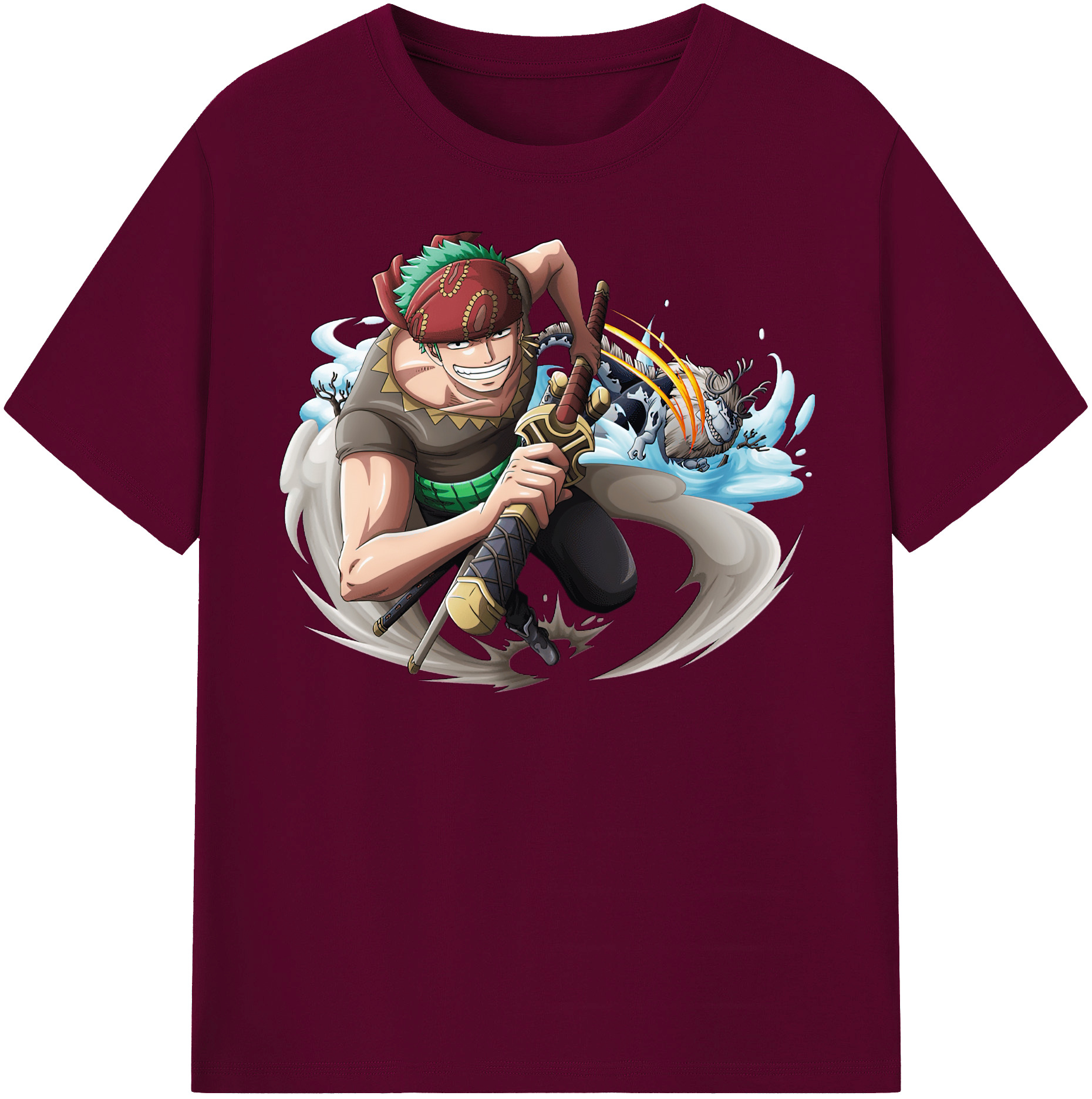 ワンピース ロロノア・ゾロ ONE PIECE Roronoa Zoro レディースカジュアルプリントTシャツ（綿100％）